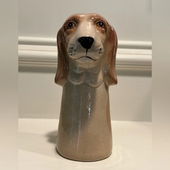 Anthropologie Stoneware Dog Vase - Beagle - Picture 3 of 9